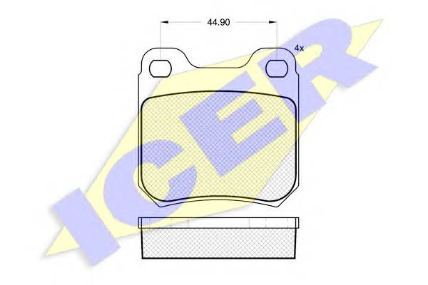 ICER 180692 Комплект тормозных колодок