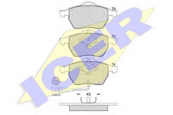 ICER 181396 Комплект тормозных колодок