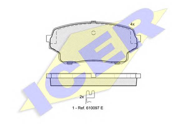 ICER 181715 Комплект тормозных колодок