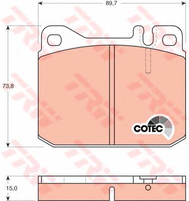 TRW GDB242 Комплект тормозных колодок