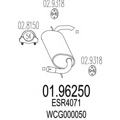 MTS 01.96250 Глушник вихлопних газів кі�