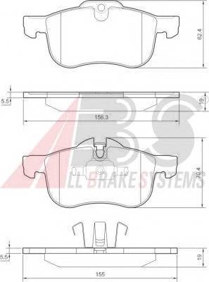A.B.S. 37151 Комплект тормозных колодок