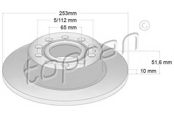 TOPRAN 110 079 Тормозной диск