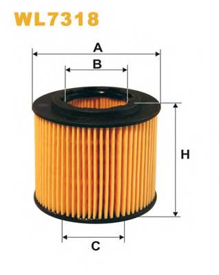 WIX FILTERS WL7318 Масляний фільтр WIX FILTERS WL7318 Масляний фільтр