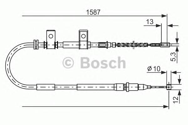 BOSCH 1 987 477 717 Трос, стояночная тормозная 