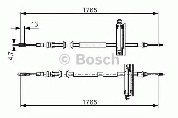 BOSCH 1 987 477 933 Трос, стояночная тормозная 