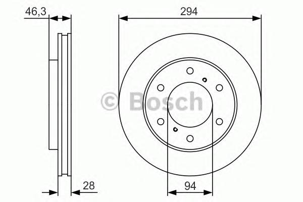 BOSCH 0986479S63 Тормозной диск Bosch BOSCH 0986479S63 Тормозной диск Bosch