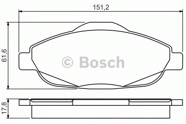 BOSCH 0986495266 Гальмівні колодки BOSCH 0986495266 Гальмівні колодки