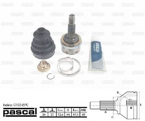 PASCAL G10345PC Шарнирный комплект, привод... PASCAL G10345PC Шарнирный комплект, привод...