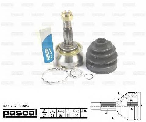 PASCAL G11005PC Шарнирный комплект, привод