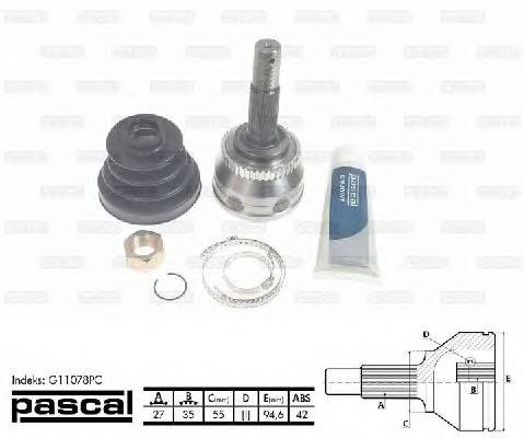 PASCAL G11078PC Шарнирный комплект, привод... PASCAL G11078PC Шарнирный комплект, привод...