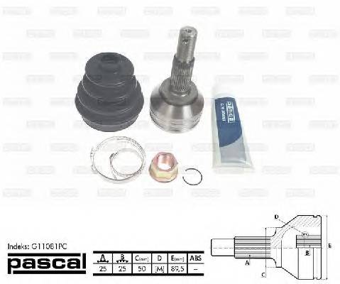 PASCAL G11081PC Шарнірний комплект, привод... PASCAL G11081PC Шарнірний комплект, привод...