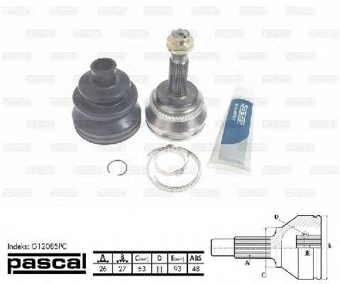 PASCAL G12085PC Шарнирный комплект, привод... PASCAL G12085PC Шарнирный комплект, привод...