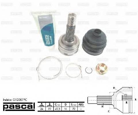 PASCAL G12087PC Шарнірний комплект, привод...