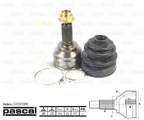 PASCAL G13010PC Шарнірний комплект, привод
