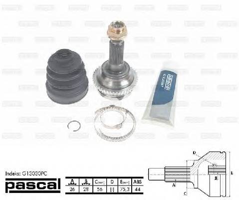 PASCAL G13030PC Шарнирный комплект, привод