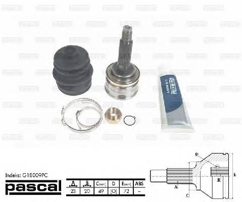 PASCAL G18009PC Шарнірний комплект, привод... PASCAL G18009PC Шарнірний комплект, привод...