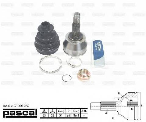 PASCAL G1D012PC Шарнирный комплект, привод
