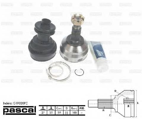 PASCAL G1F020PC Шарнирный комплект, привод