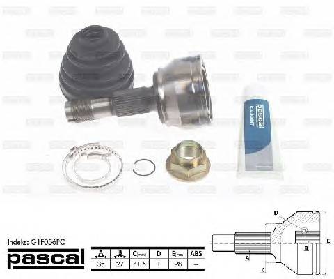 PASCAL G1F056PC Шарнирный комплект, привод