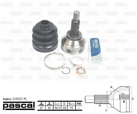 PASCAL G1R021PC Шарнирный комплект, привод