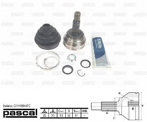 PASCAL G1W004PC Шарнирный комплект, привод