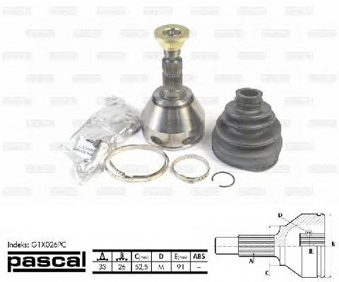 PASCAL G1X026PC Шарнирный комплект, привод