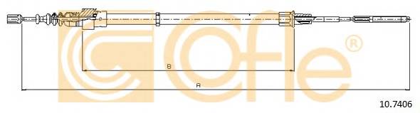 COFLE 10.7406 Трос стояночного гальма