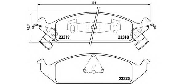 BREMBO P 11 011 Комплект тормозных колодок