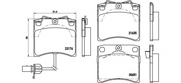 BREMBO P 85 048 Комплект тормозных колодок