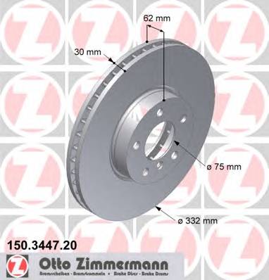 ZIMMERMANN 150.3447.20 Тормозной диск