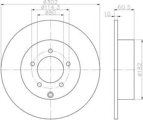 HELLA 8DD 355 115-491 Тормозной диск HELLA 8DD 355 115-491 Тормозной диск
