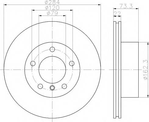 HELLA 8DD 355 118-031 Тормозной диск