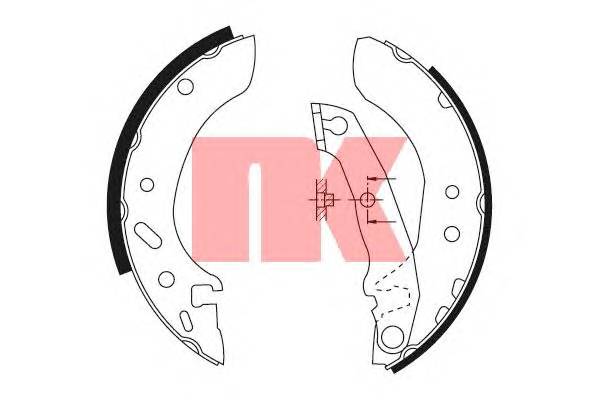 NK 2725586 Комплект гальмівних колодо...