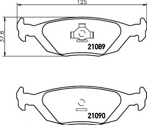 PAGID T1040 21089/15,0мм Гальмівні колодки P... PAGID T1040 21089/15,0мм Гальмівні колодки P...