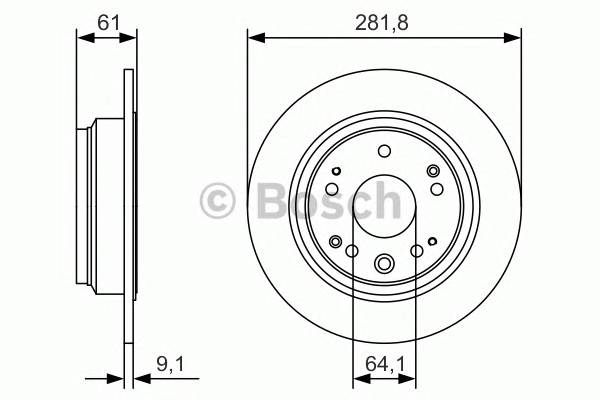 BOSCH 0986479A91 TARCZA HAMULC. HONDA ACCORD KOMBI  03- TYЕ BOSCH 0986479A91 TARCZA HAMULC. HONDA ACCORD KOMBI  03- TYЕ