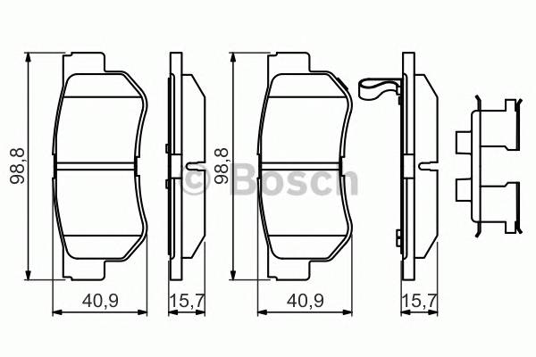 BOSCH 0986494635 Колодка гальм. диск. MB SPRINTER, ... BOSCH 0986494635 Колодка гальм. диск. MB SPRINTER, ...