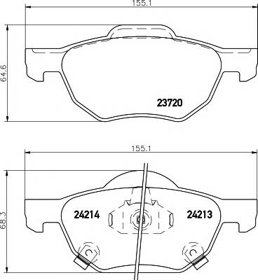 TEXTAR 2372001 Комплект тормозных колодок... TEXTAR 2372001 Комплект тормозных колодок...