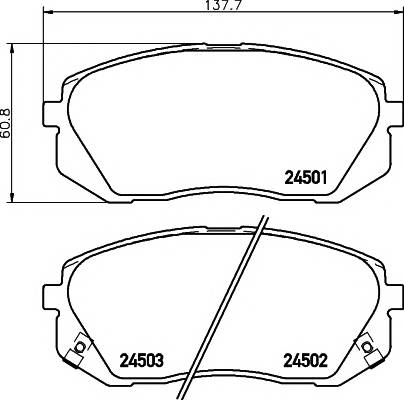 TEXTAR 2450101 Комплект гальмівних колодо... TEXTAR 2450101 Комплект гальмівних колодо...