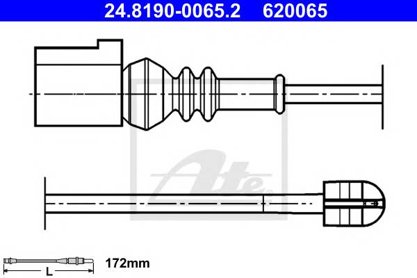 ATE 24.8190-0065.2 Сигнализатор, износ тормоз