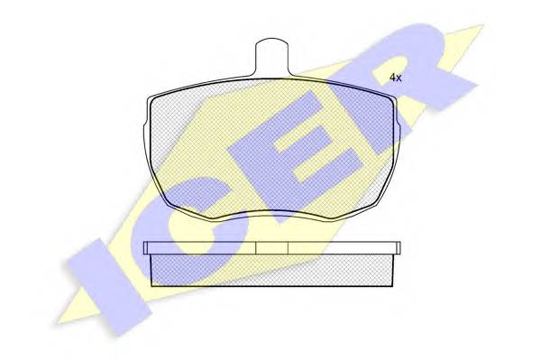 ICER 180230 Комплект тормозных колодок