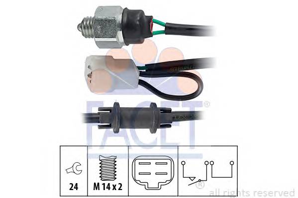 FACET 7.6229 Выключатель, фара заднего х...