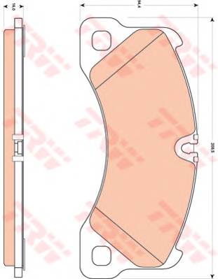 TRW GDB1774 Комплект тормозных колодок