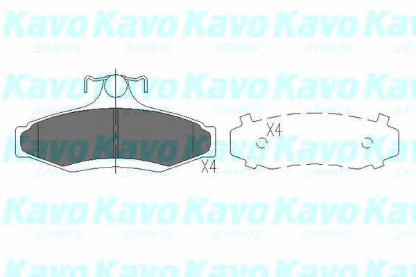 KAVO PARTS KBP-1006 Комплект тормозных колодок