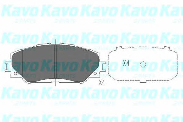 KAVO PARTS KBP-9120 Комплект тормозных колодок
