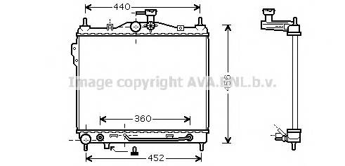 AVA QUALITY COOLING HYA2102 Радіатор, охолодження двиг... AVA QUALITY COOLING HYA2102 Радіатор, охолодження двиг...