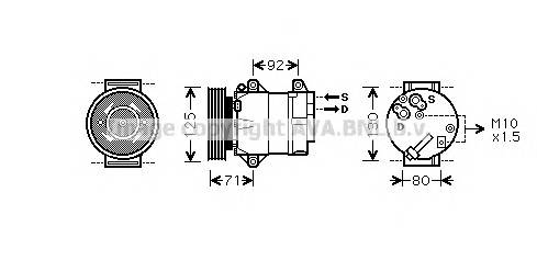 AVA QUALITY COOLING RTAK441 Компресор, кондиціонер AVA QUALITY COOLING RTAK441 Компресор, кондиціонер
