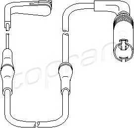 TOPRAN 500 994 Датчик, износ тормозных кол