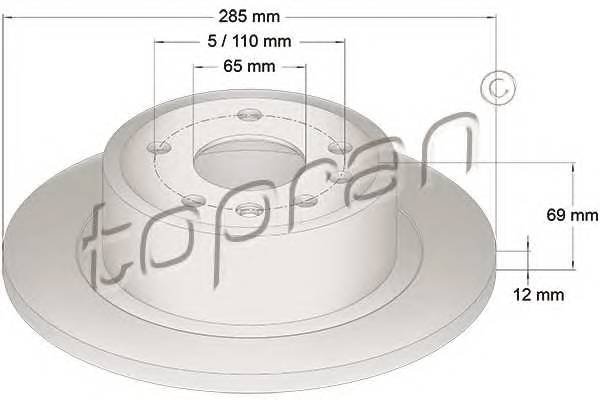 TOPRAN 200 949 Тормозной диск TOPRAN 200 949 Тормозной диск