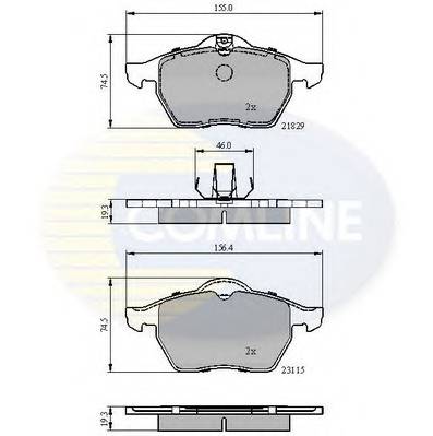 COMLINE CBP0749 Комплект тормозных колодок...